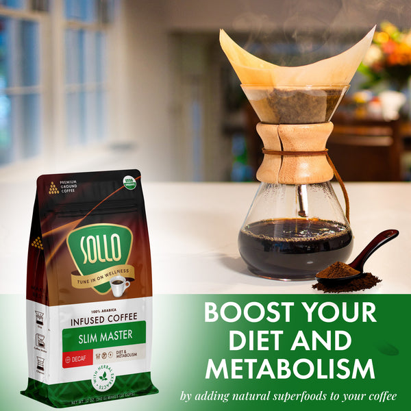 Slim Master, Decaf Weight Loss Ground Coffee, 12 oz