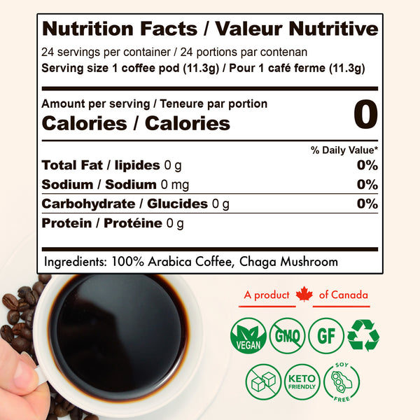 Chaga Mushroom Coffee Pods