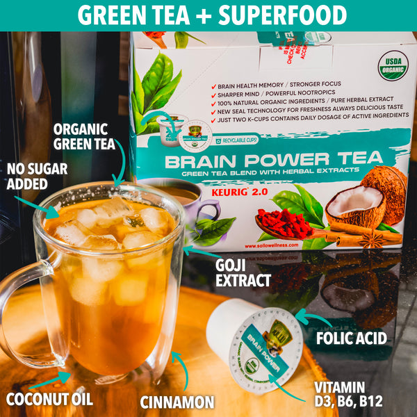 Brain Power Green Tea Pods