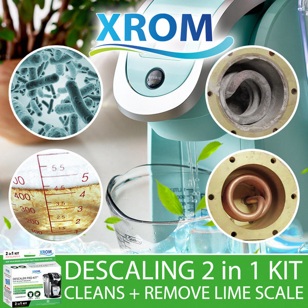 Professional Descaling Kit 2 in 1 Compatible With All K-Cup Keurig 2.0 Brewers