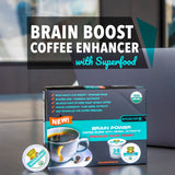 Brain Power Dark Roast Coffee Pods with MCT, Acai & Vitamins B1, B5, B6, B9, B12, D3 Nootropic Brain Booster