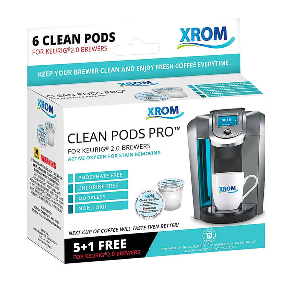 Professional Cleaning Pods Compatible with All Keurig K-Cup 2.0 Brewers, 6 Cup per Pack