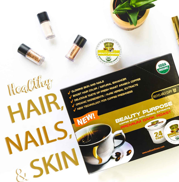 Sollo Dark Roast Beauty Purpose Infused Coffee Pods For Keurig - weight loss coffee
