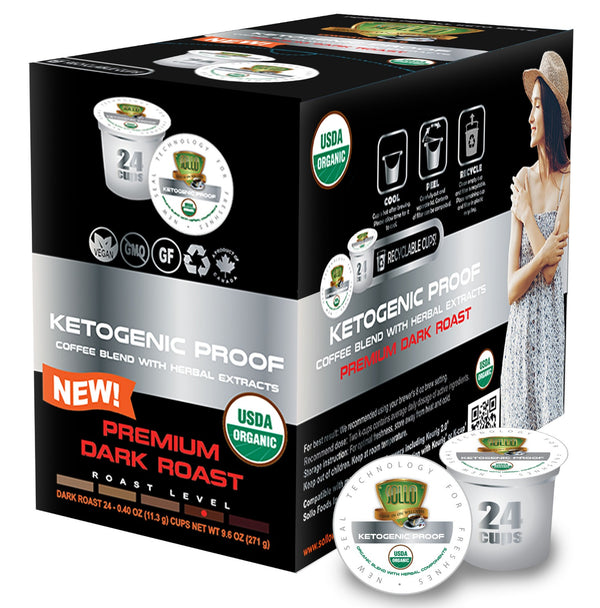 Sollo Dark Roast Ketogenic Proof Coffee Pods For Keurig - weight loss coffee
