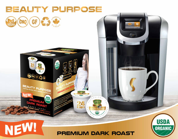 Sollo Dark Roast Beauty Purpose Infused Coffee Pods For Keurig - weight loss coffee