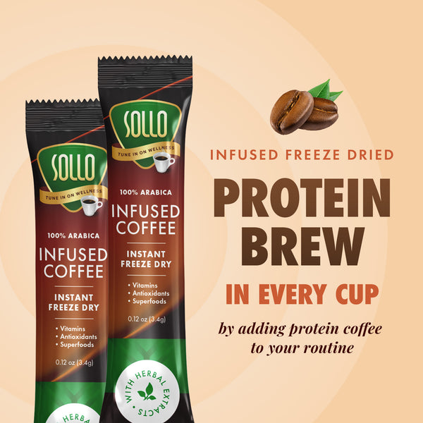 Infused Protein Brew Instant Coffee Sticks, 24 ct