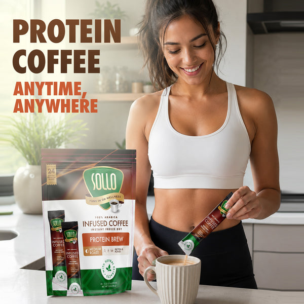 Infused Protein Brew Instant Coffee Sticks, 24 ct