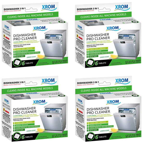 Dishwashers Descaling and Cleaning Maintenance Tablets for All Brands, Natural Powerful Formula 3 in 1
