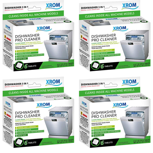 Dishwashers Descaling and Cleaning Maintenance Tablets for All Brands, Natural Powerful Formula 3 in 1
