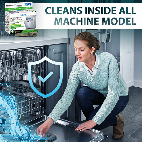 Dishwashers Descaling and Cleaning Maintenance Tablets for All Brands, Natural Powerful Formula 3 in 1