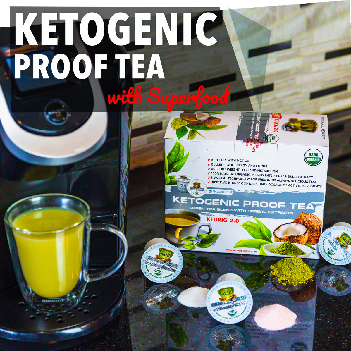 Best Ketogenic Proof Green Tea K Cup Pods for Keurig – Sollo Wellness
