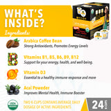 Vitta Complex Dark Roast Organic Coffee Pods, For Keurig with Vitamins